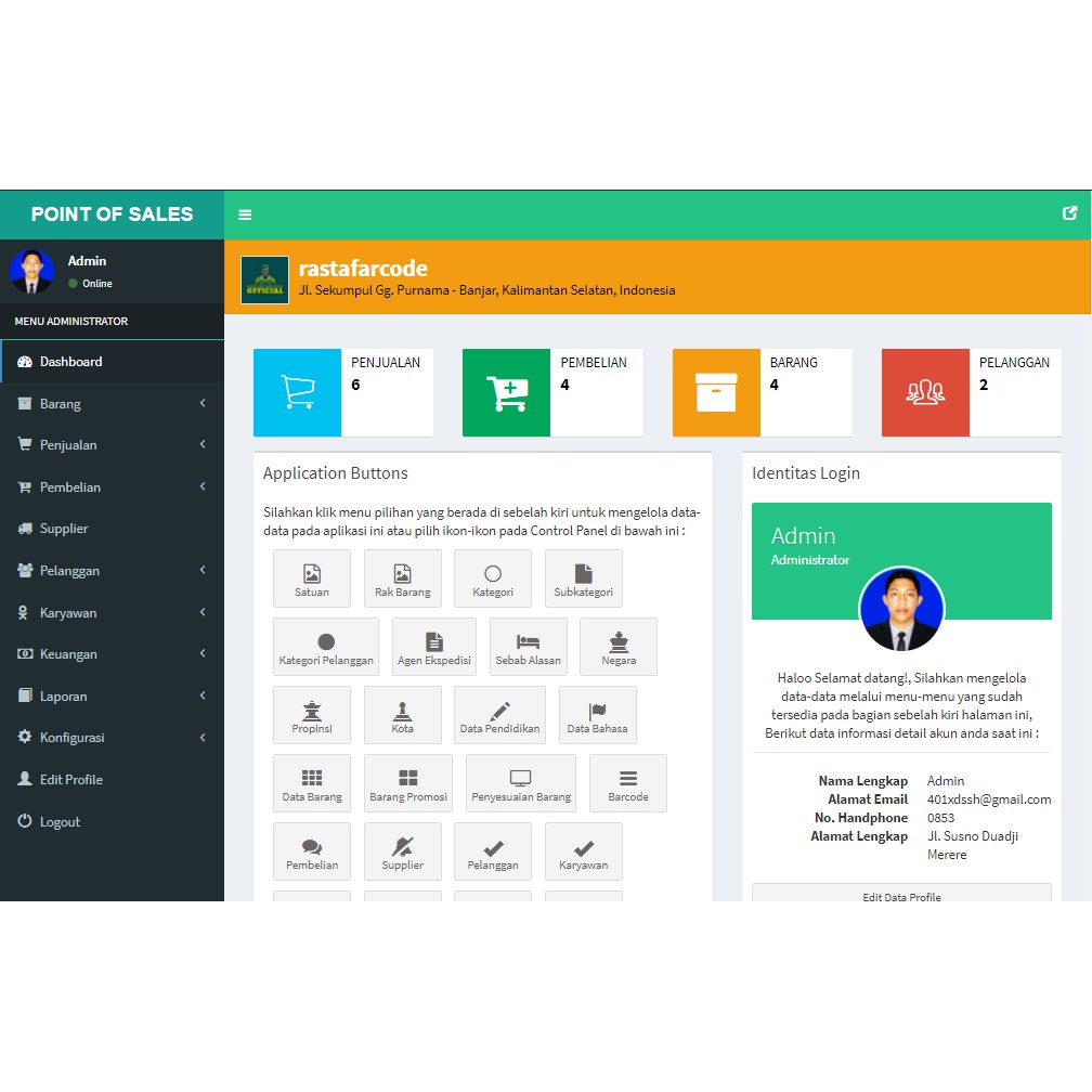Jual Aplikasi Point Of Sales Inventaris Berbasis Website Php Mysql