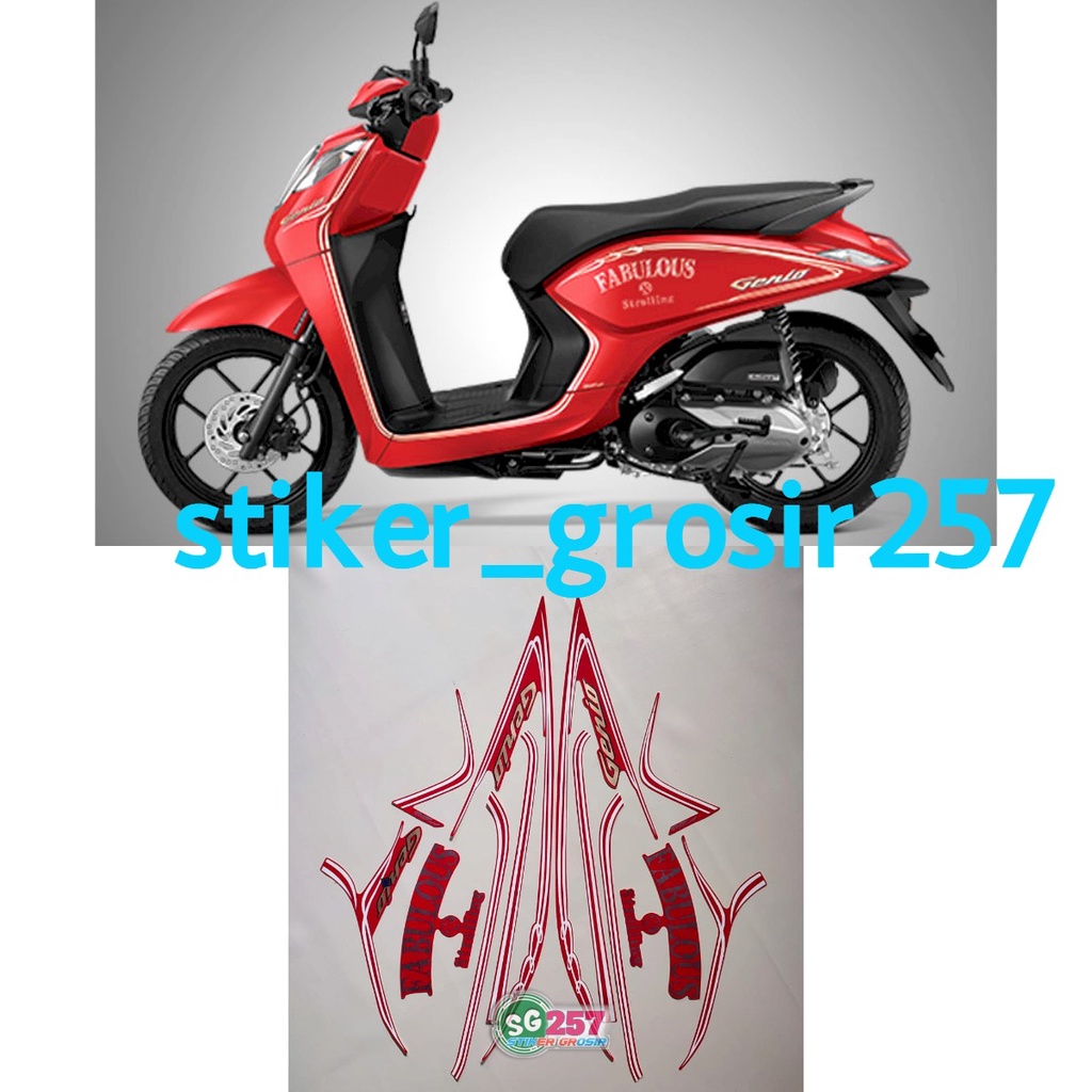 Jual STRIPING STIKER LIS BODY MOTOR HONDA GENIO FABULOUS 2019 2020