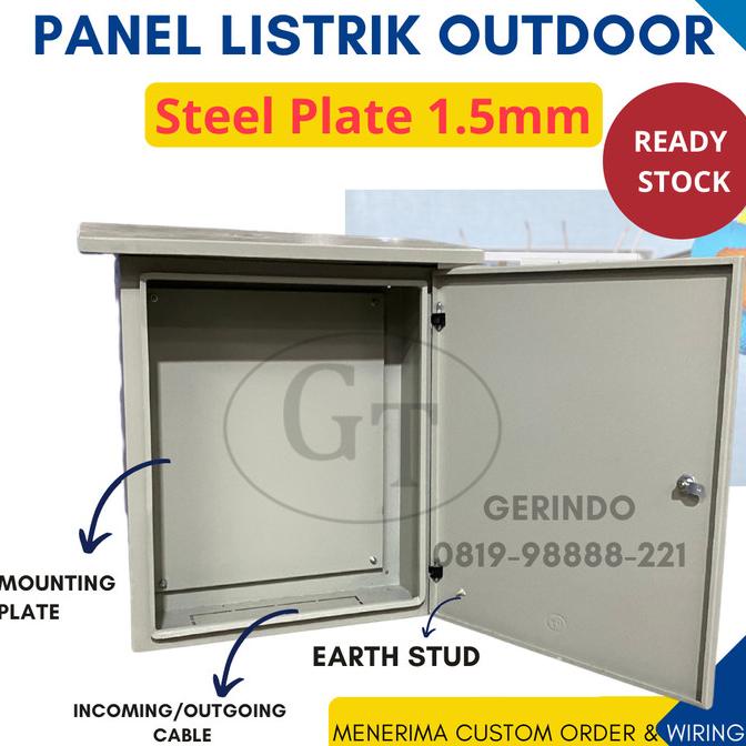 Jual Box Panel Listrik Outdoor 600x400x200mm SPHC 1 5mm RAL 7032 GT Ada