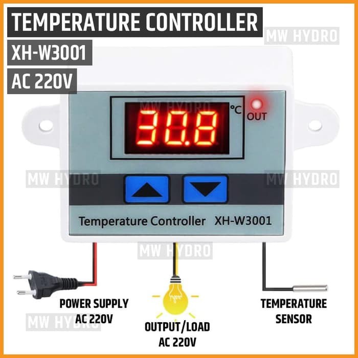 Jual Digital Thermostat Temperature Controller Xh W V Ac