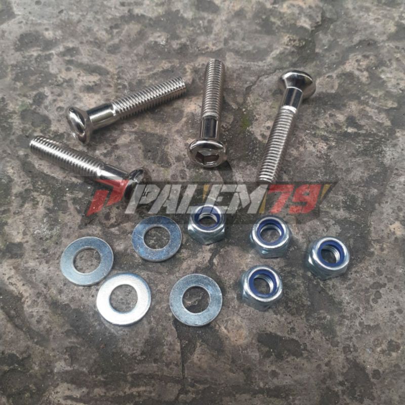 Jual Baut 4cm Spacer Gear Belakang Ring Dan Mur Locknut Untuk KLX