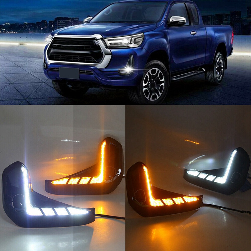 Jual Lampu Led Drl 2021 Dengan Sein Untuk Bumper Mobil Toyota Hilux