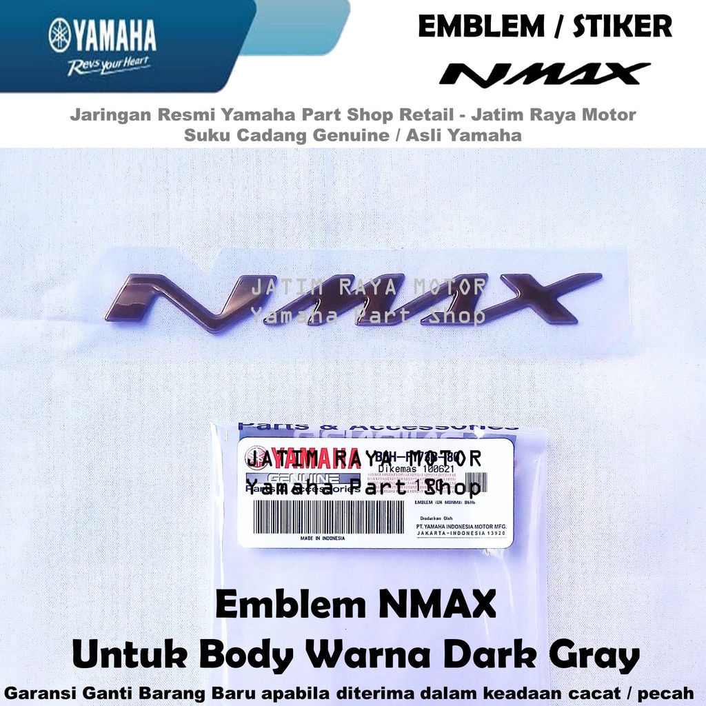 Jual Emblem Logo Timbul Nmax Body Dark Gray Asli Original Yamaha