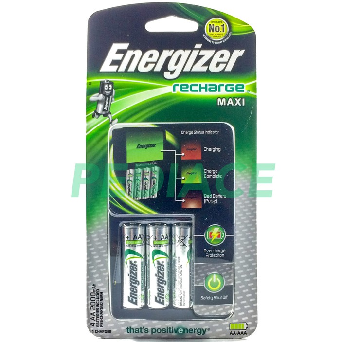 Jual Energizer Recharge MAXI Charger Baterai AA AAA Included 4 AA