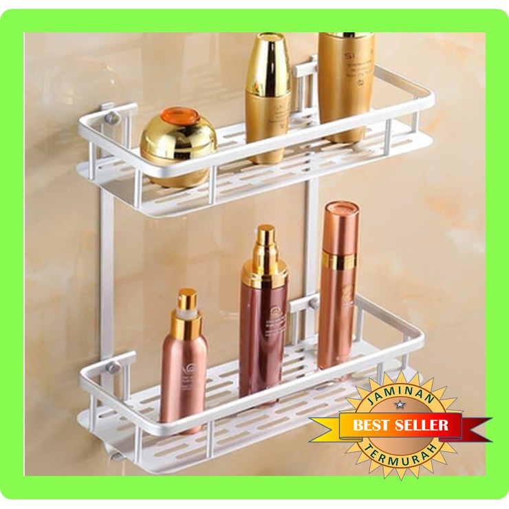 Jual Rak Dinding Kamar Mandi Toilet Rack Rak Aluminium Serbaguna Sabun