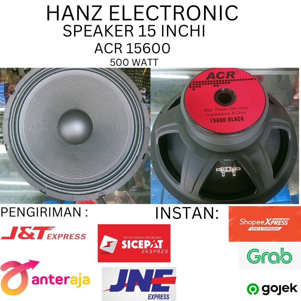 Jual Speaker ACR 15600 Black 15inch WOOFER Speaker 15 ACR ORIGINAL