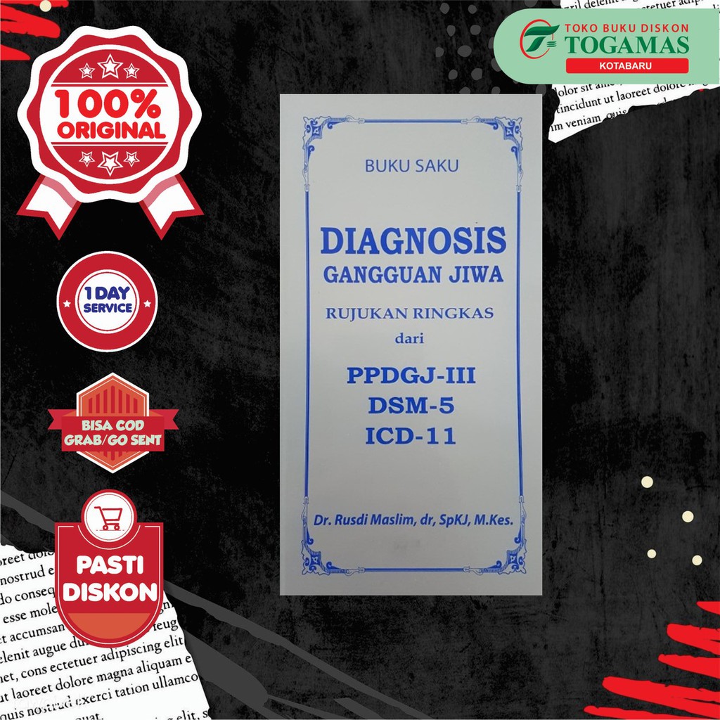 Jual BUKU SAKU PPDGJ III DSM 5 ICD 11 DIAGNOSIS GANGGUAN JIWA