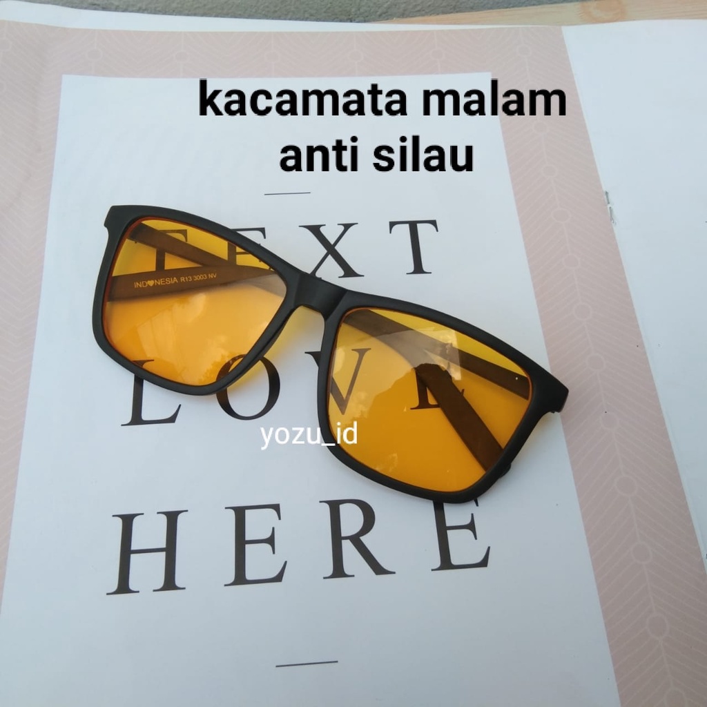 Jual Cod Kacamata Night View Glasses Vision Anti Silau Uv Di Malam Hari