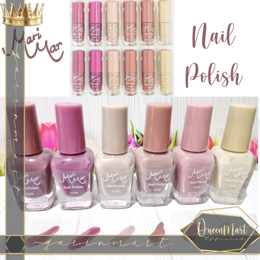 Jual Qmart Ecer Marimar Nail Polish Nude Color Kuteks Cat