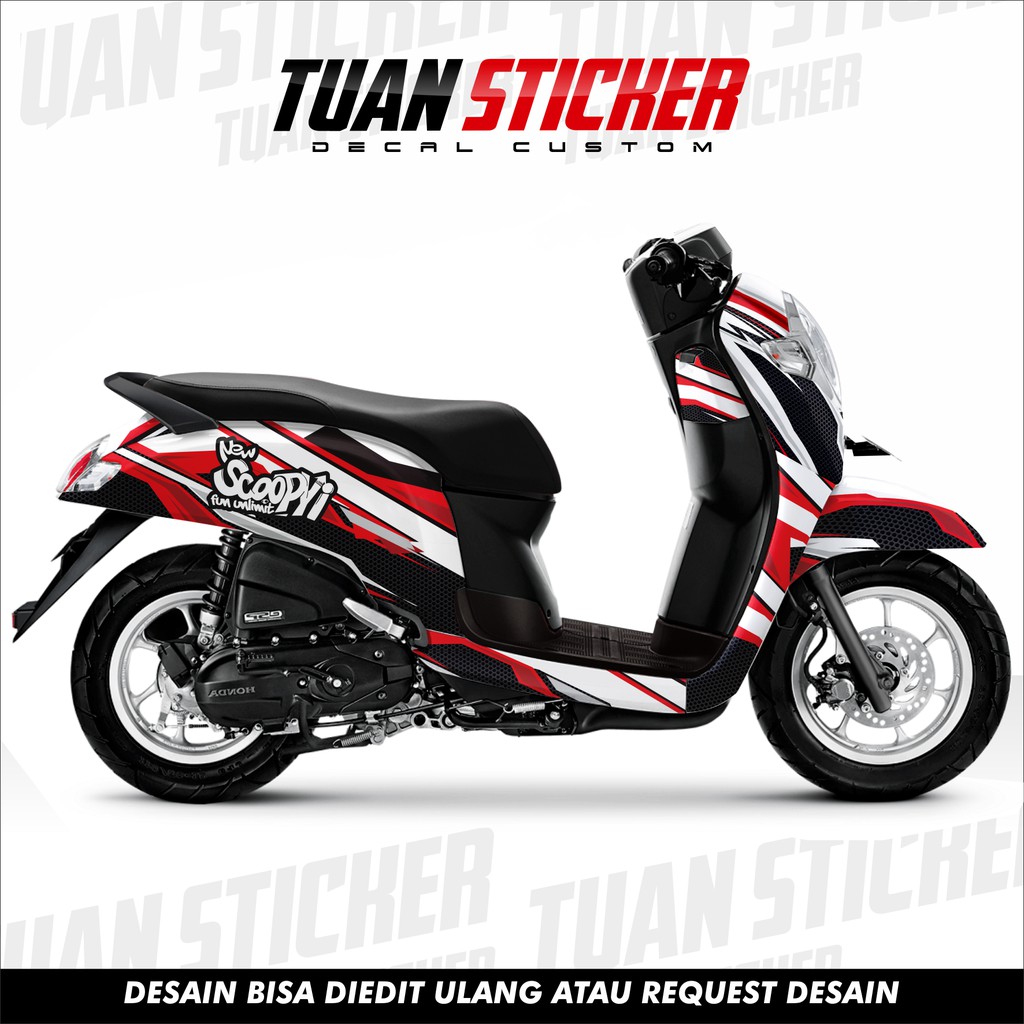 Jual Sticker Striping Decal Scoopy New Decal Scoopy Cetak Striping