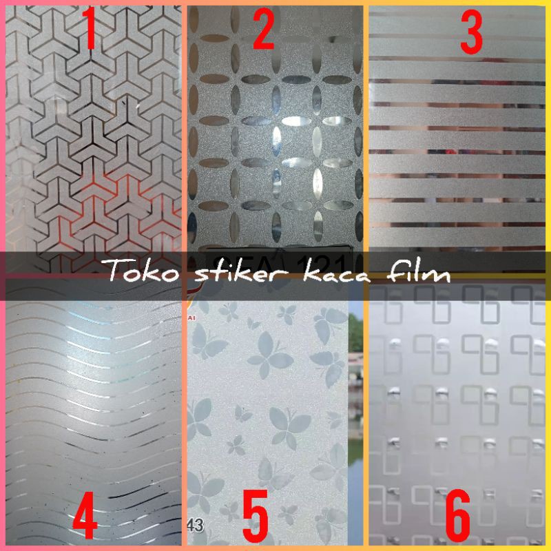 Jual Stiker Sticker Kaca Film Wallpaper Rumah Jendela Sandblast Motif