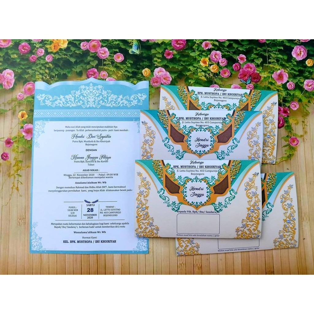 Jual Undangan Pernikahan Murah Unik Elegan Nikah Kertas Blangko Tipe Hu