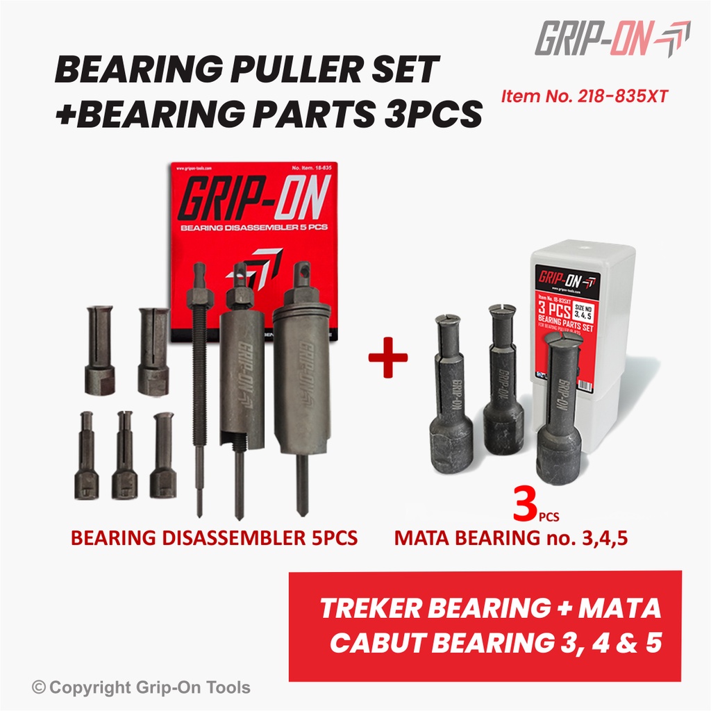 Jual Grip On Paket Treker Lepas Bearing 5Pcs Extra Mata Bearing