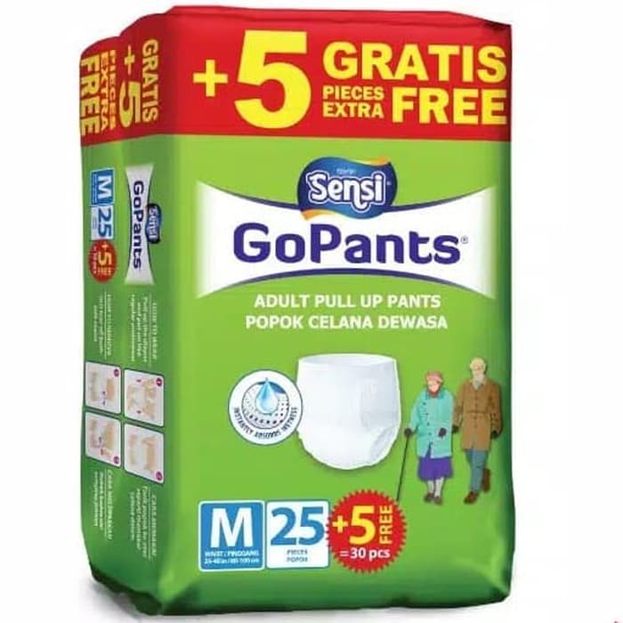 Jual SENSI GOPANTS POPOK DEWASA M25 5FREE ISI 25 5 MEDIUM M