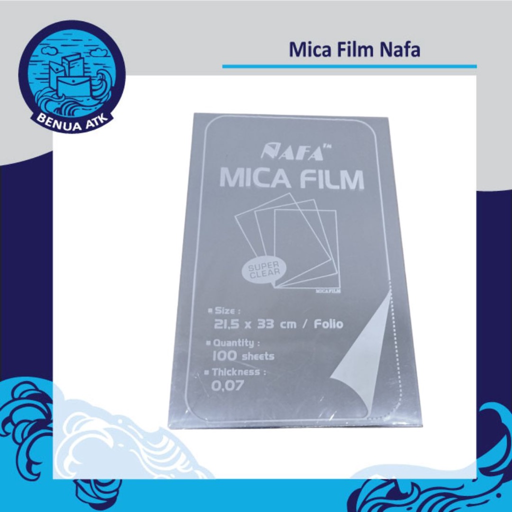 Jual Mika Jilid Plastik Mica Film Transparant Folio Nafa Mff