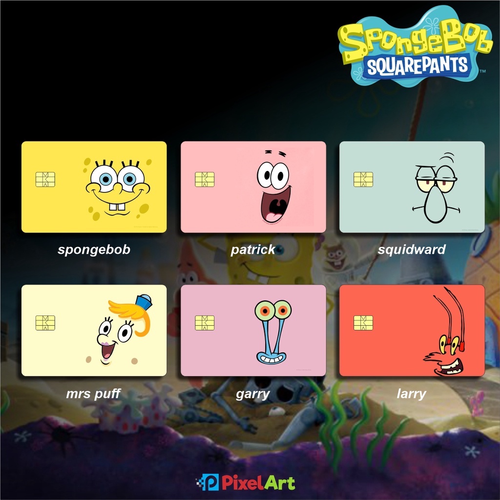 Jual Sticker Bikini Bottom Pelindung Kartu Skin Card Atm Sim Ktp E