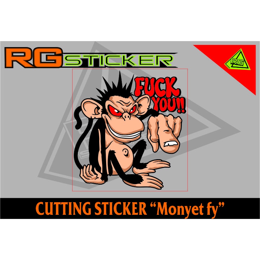 Jual Cutting Stiker Monyet Fuck You Uk Tinggi Cm Shopee Indonesia