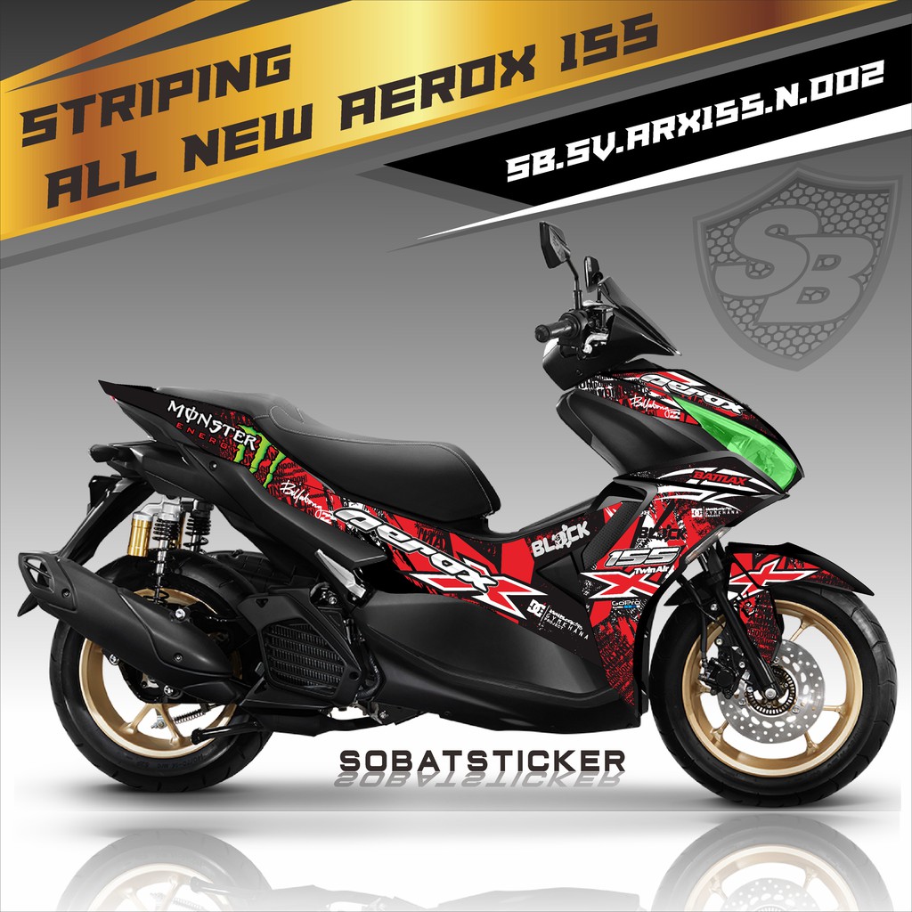 Jual STRIPING AEROX 155 NEW Sticker Striping Variasi List YAMAHA ALL