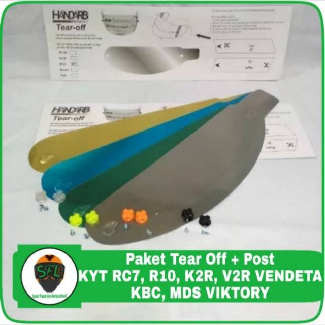 Jual COD Paket Tear Off Dan Tear Off Post Kyt RC7 R10 K2Rider