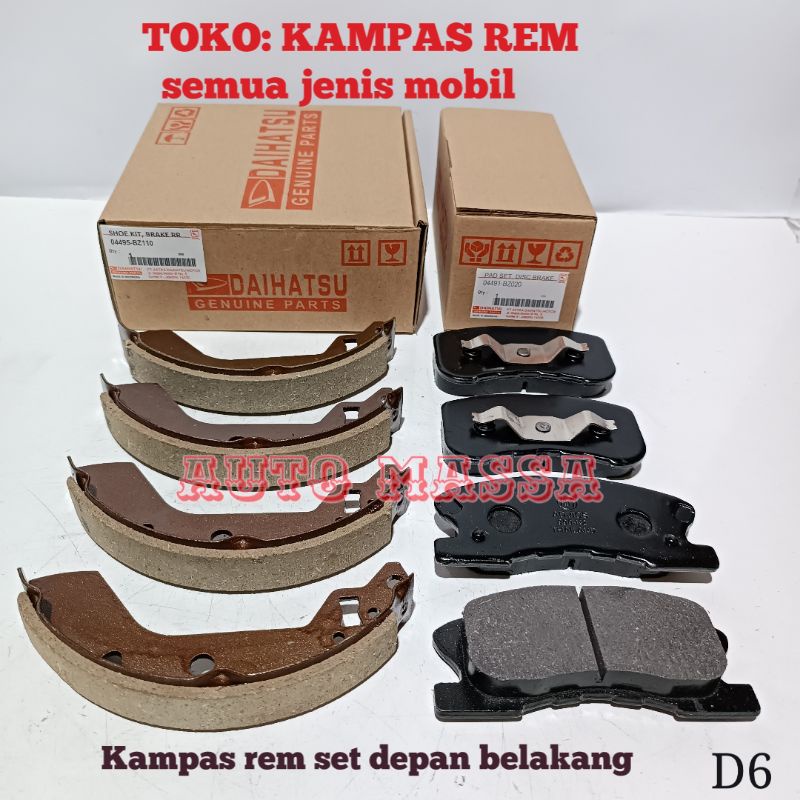 Jual Kampas Rem Set Ayla Matik Komplit Depan Belakang Ayla Matik