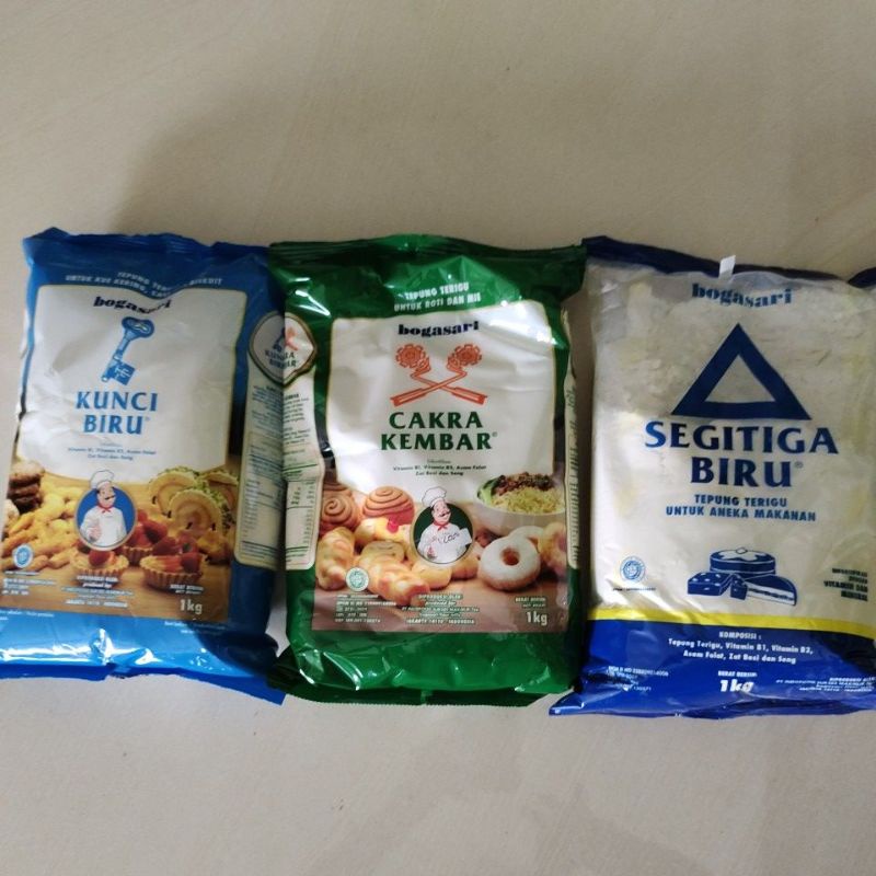 Jual Tepung Terigu Kunci Biru Cakra Kembar Dan Segitiga Biru Kg