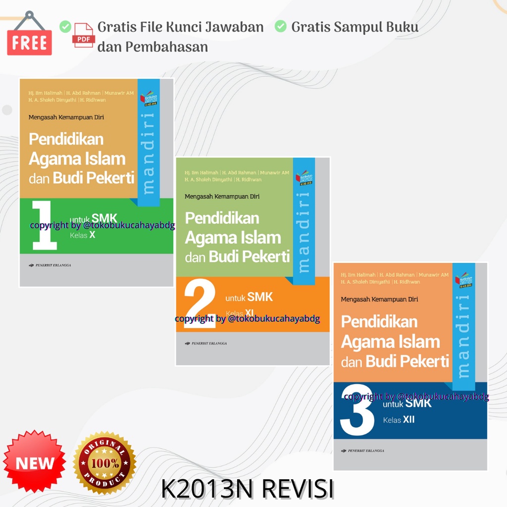 Jual Buku Mandiri Pend Agama Islam Budi Pekerti SMK Kelas 10 11 12