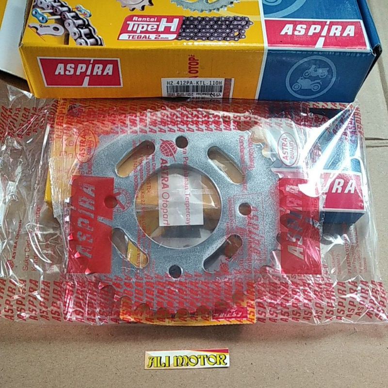 Jual Gir Set Gear Paket Supra Fit New H2 412PA KTL 110H Ori ASPIRA