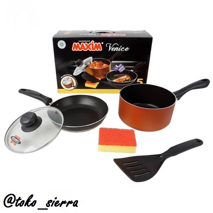 Jual Set Peralatan Alat Masak Maxim Venice Set Pcs Frypan