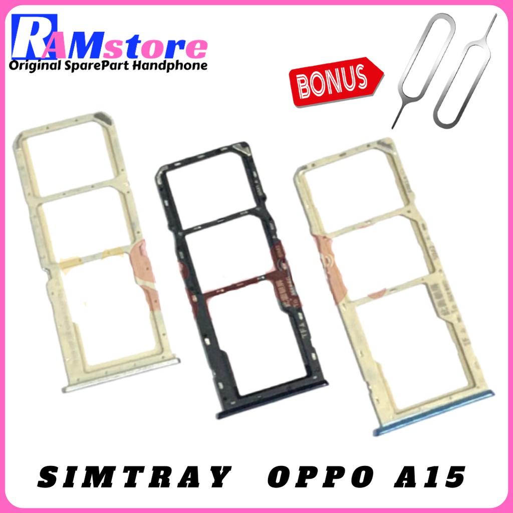 Jual Simtray Tempat Kartu Slot Sim Simlock Simcard OPPO A15 Original