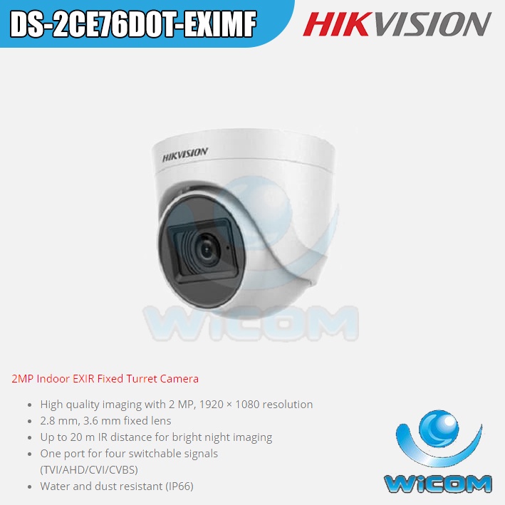 Jual Hikvision Camera Analog Mp Ds Ce D T Eximf Cctv Shopee Indonesia