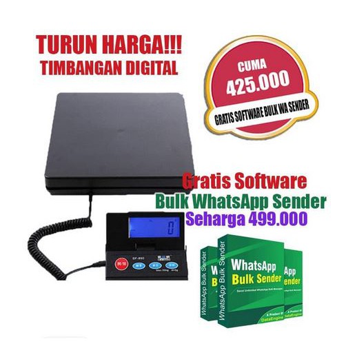 Jual Timbangan Duduk Digital 50Kg Laundry Buah Sayur Sembako Logistik