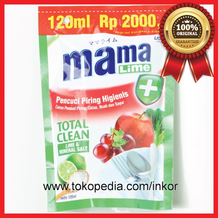 Jual MAMA LIME PENCUCI PIRING TOTAL CLEAN GREEN TEA LIME MINERAL SALT