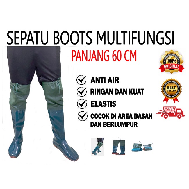 Jual SEPATU SAWAH PANJANG SELUTUT 60CM SEPATU BOOT PETANI KEBUN