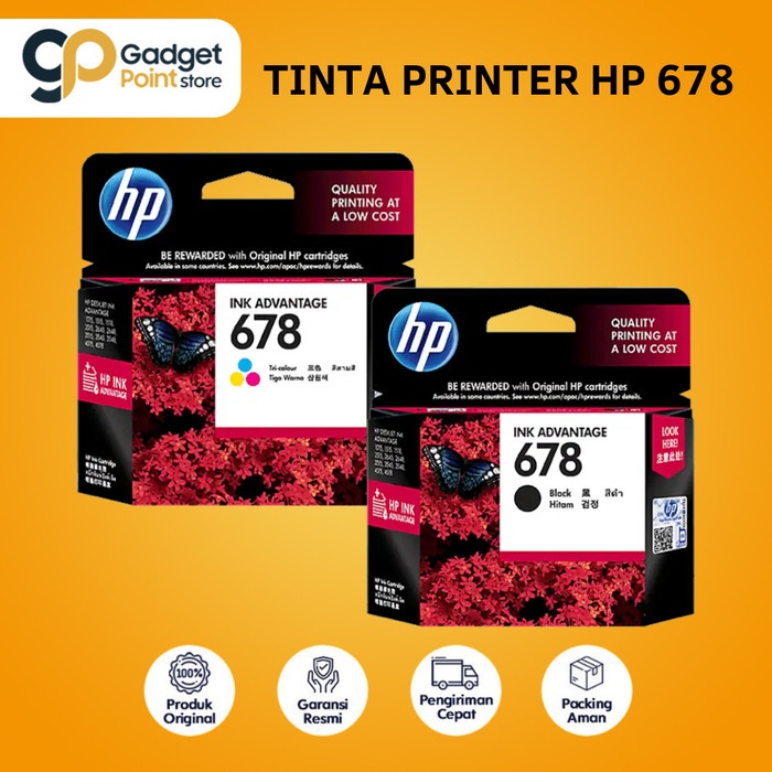 Jual Tinta Printer HP 678 Original Ink Advantage Cartridge Shopee