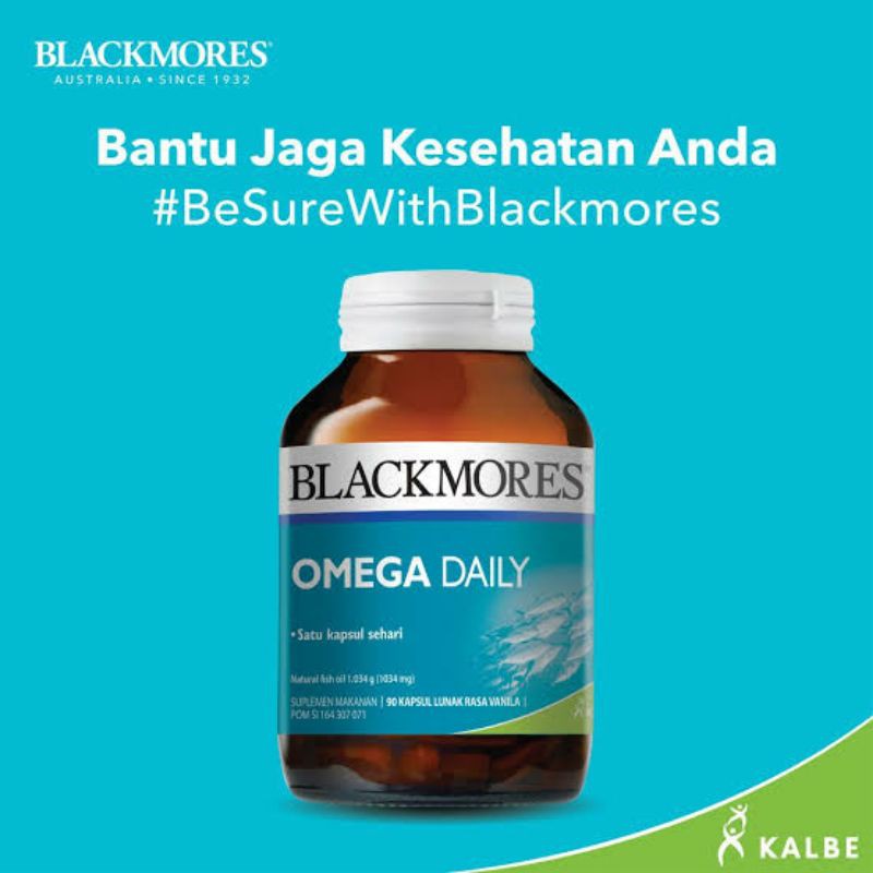 Jual Blackmores Omega Daily Isi Kapsul Lunak Kalbe Ori Vitamin