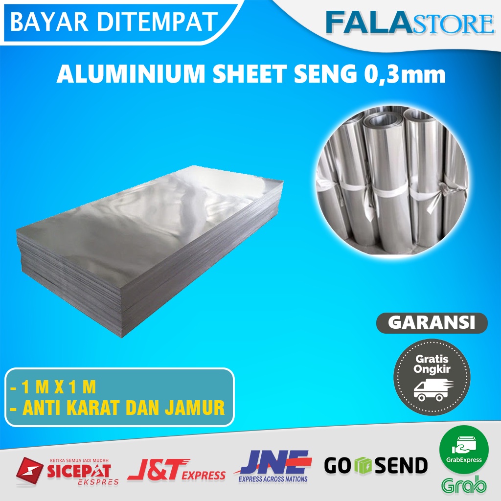 Jual Seng Alumunium Sheet Plat Lembaran Talang Air Alas Meja Pelapis