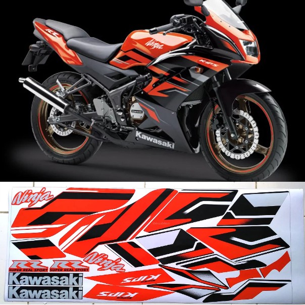 Jual Striping Ninja Rr New 2015 Orange Sudah Potongan Tahan Vernis