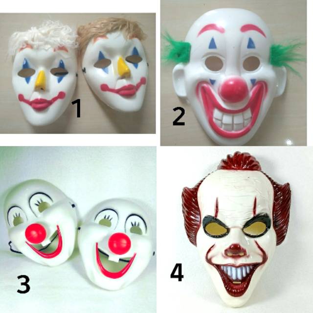 Jual Topeng Badut Halloween Pennywise Badut Joker Salvador Clown Comic