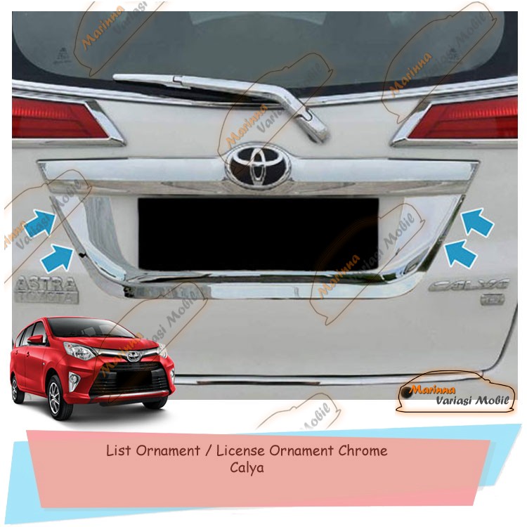 Jual List Ornament License Plat Nomor Chrome Mobil Calya Shopee Indonesia