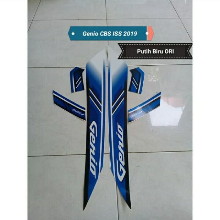 Jual Stiker Body Lis Body Striping Motor Genio CBS Iss 2019 Putih