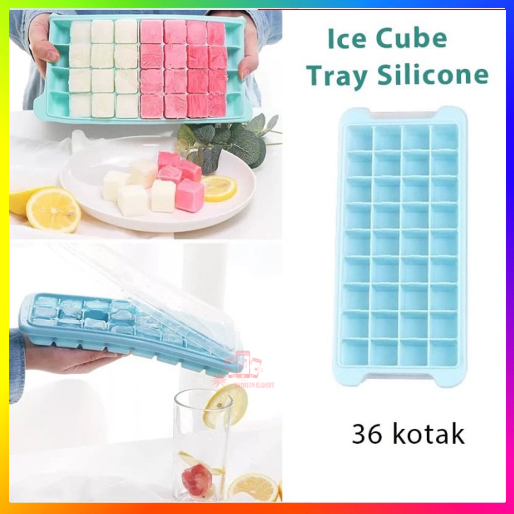 Jual Cetakan Es Batu Tutup Kotak Cube Silikon Elastis Coklat