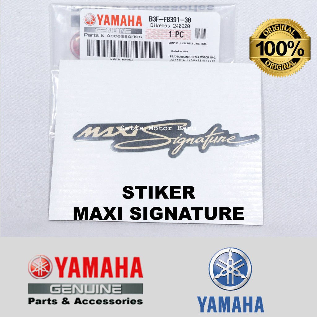 Jual Stiker Maxi Signature All New Nmax N Max Asli Yamaha Shopee