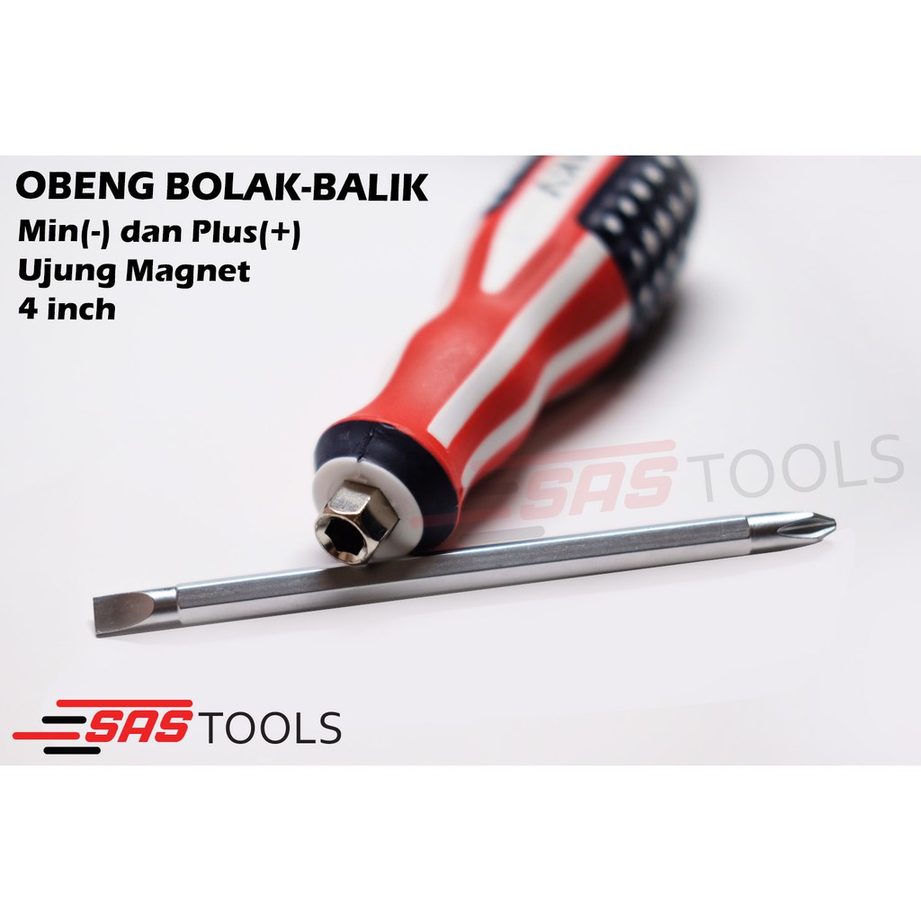 Jual Obeng Bolak Balik Plus Dan Min 4 Inch Ujung Magnet