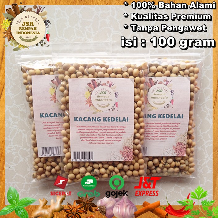 Jual KACANG KEDELAI ASLI ISI 100 GRAM KUALITAS PREMIUM BUMBU DAPUR JSR