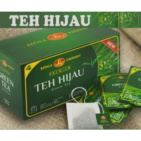 Jual Teh Hijau KEPALA DJENGGOT Green Tea Premium Isi 25 Kantong