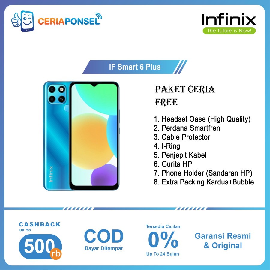 Jual Infinix Smart 6 PLUS X6511E X6823c Li Po 5000 MAh Garansi