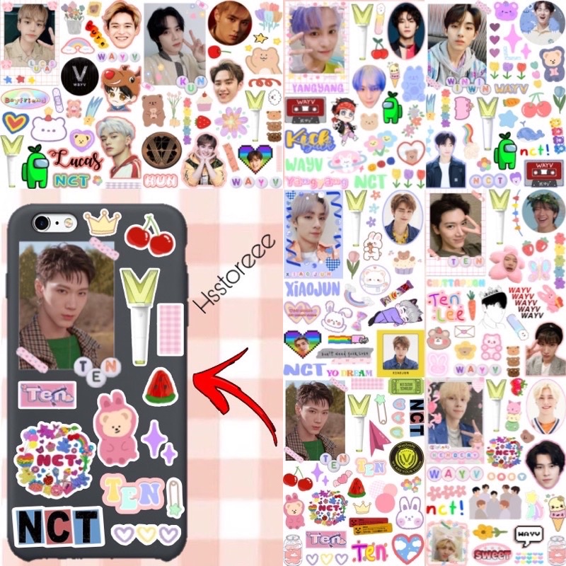 Jual Stiker NCT WayV Aesthetic Cute Decoratif Stiker Kpop Sticker