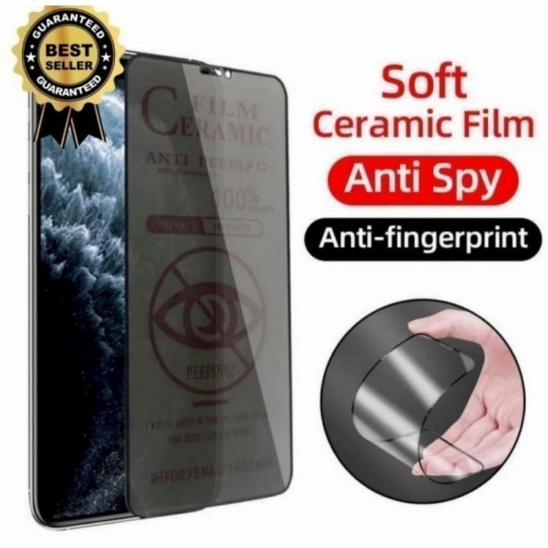 Jual Infinix Temper Anti Gores Anti Spy Matte Privacy Ceramic Film For