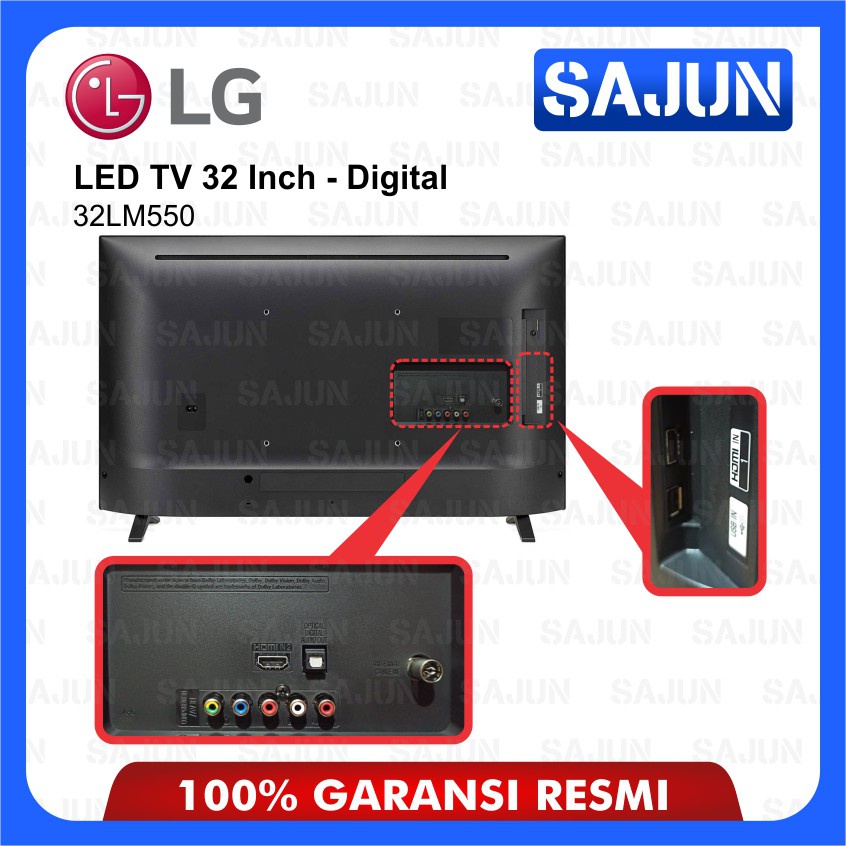 Jual LG 32LM550 LED TV 32 Inch DIGITAL TV USB HDMI 32LM550BPTA Shopee