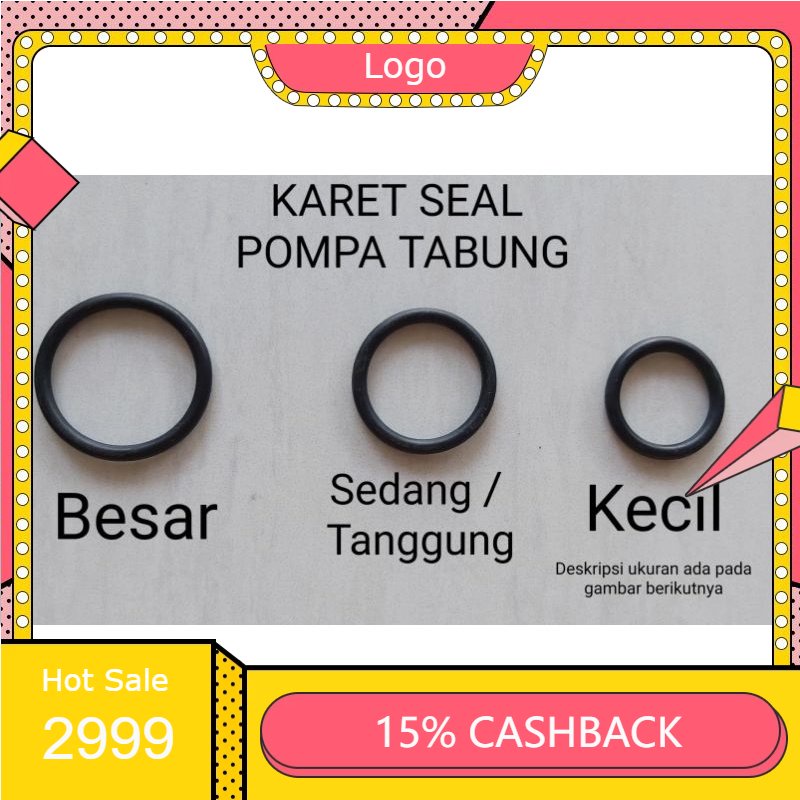 Jual KARET SEAL SIL POMPA TABUNG Ban SEPEDA BESAR SEDANG KECIL Shopee